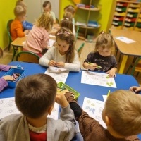 WIRUSOOCHRONA - projekt realizowany w przedszkolu. Przedszkolaki  podczas zajeć i zabaw (6)